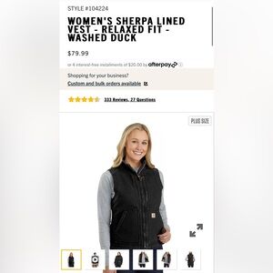 Women’s Carhartt Sherpa Lined Vest